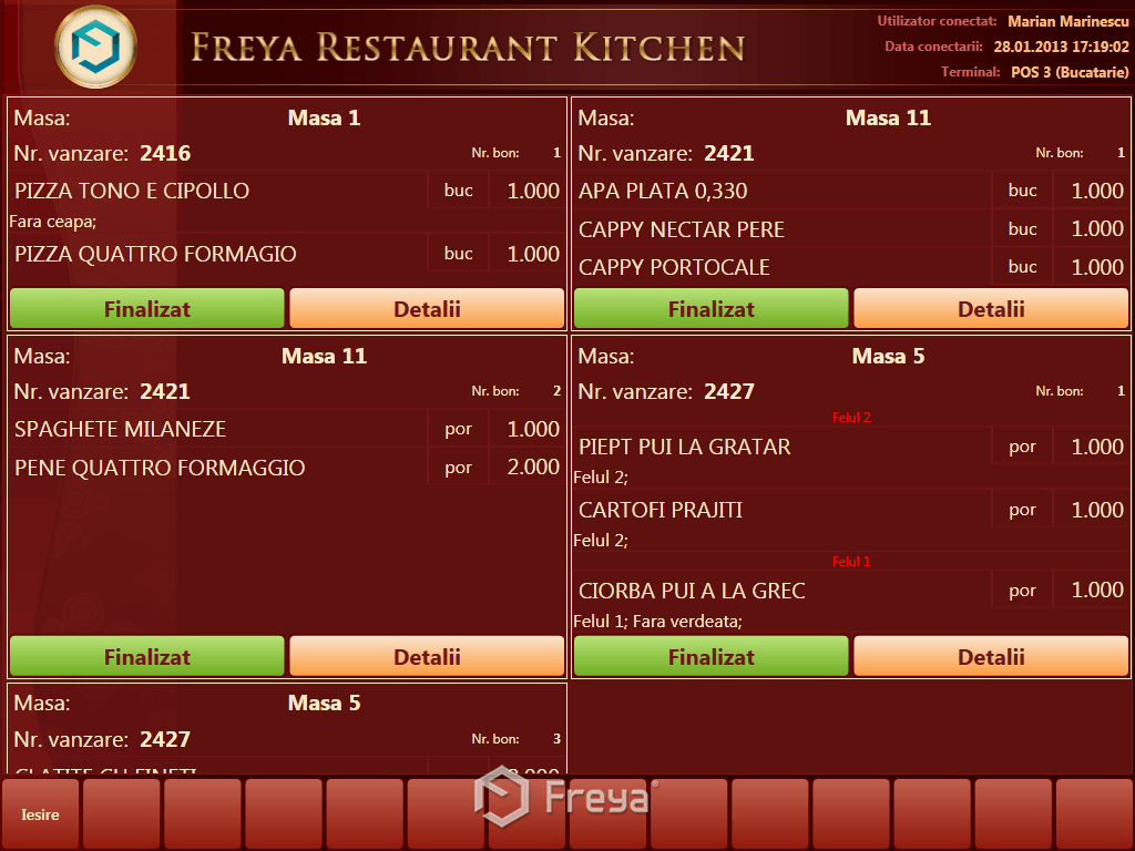 Comenzi Freya Kitchen