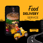 Yellow Food Delivery Order Instgram Post
